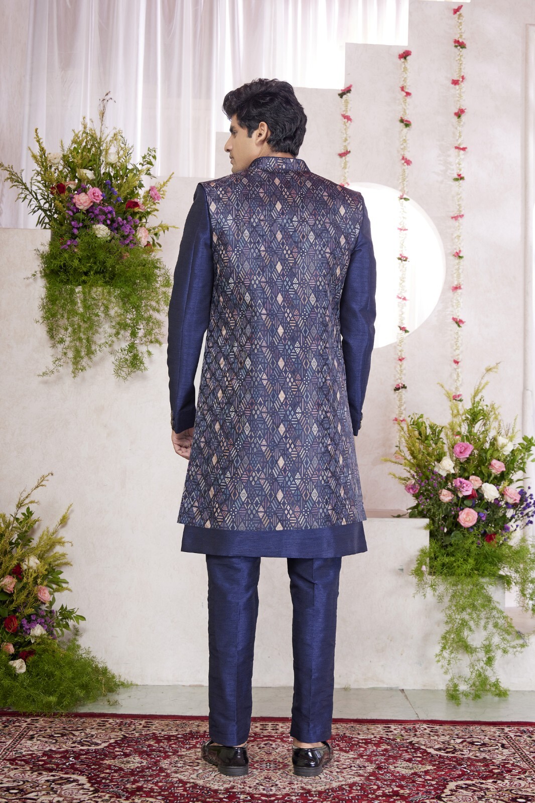 3 Pc Mens Designer Wedding Bollywood Party Wear Traditional Indo Western Dress