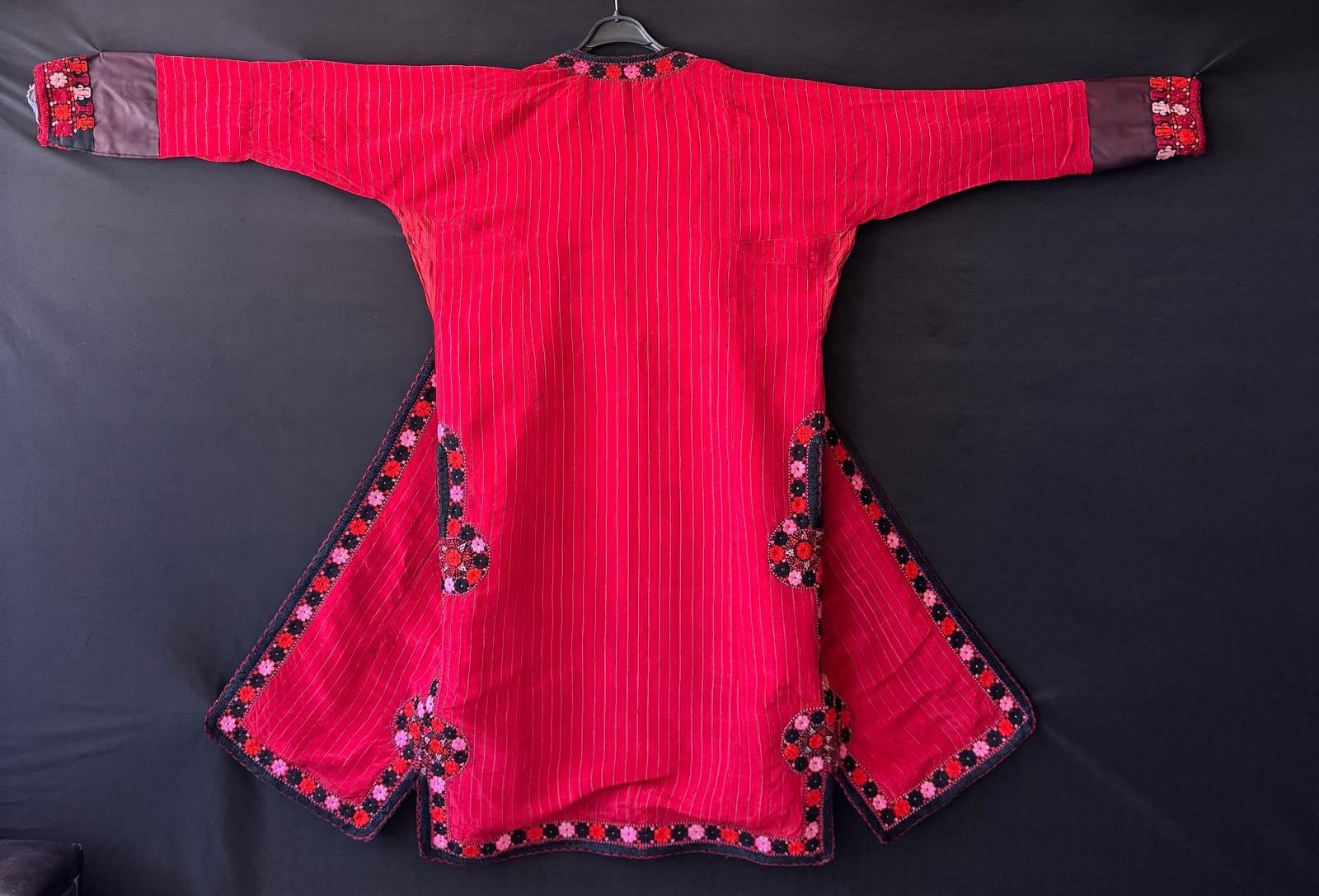 Turkmen Silk Embroidered Coat and Chapan, Antique Kaftan, Kimono, Wool Silk Embr