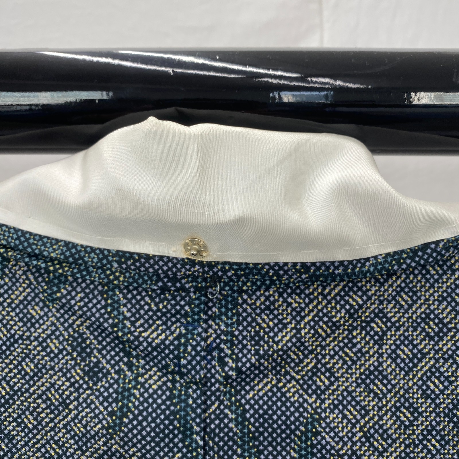 Japanese Vintage Kimono Silk Blue Tumugi Traditional Authentic Length 60 in