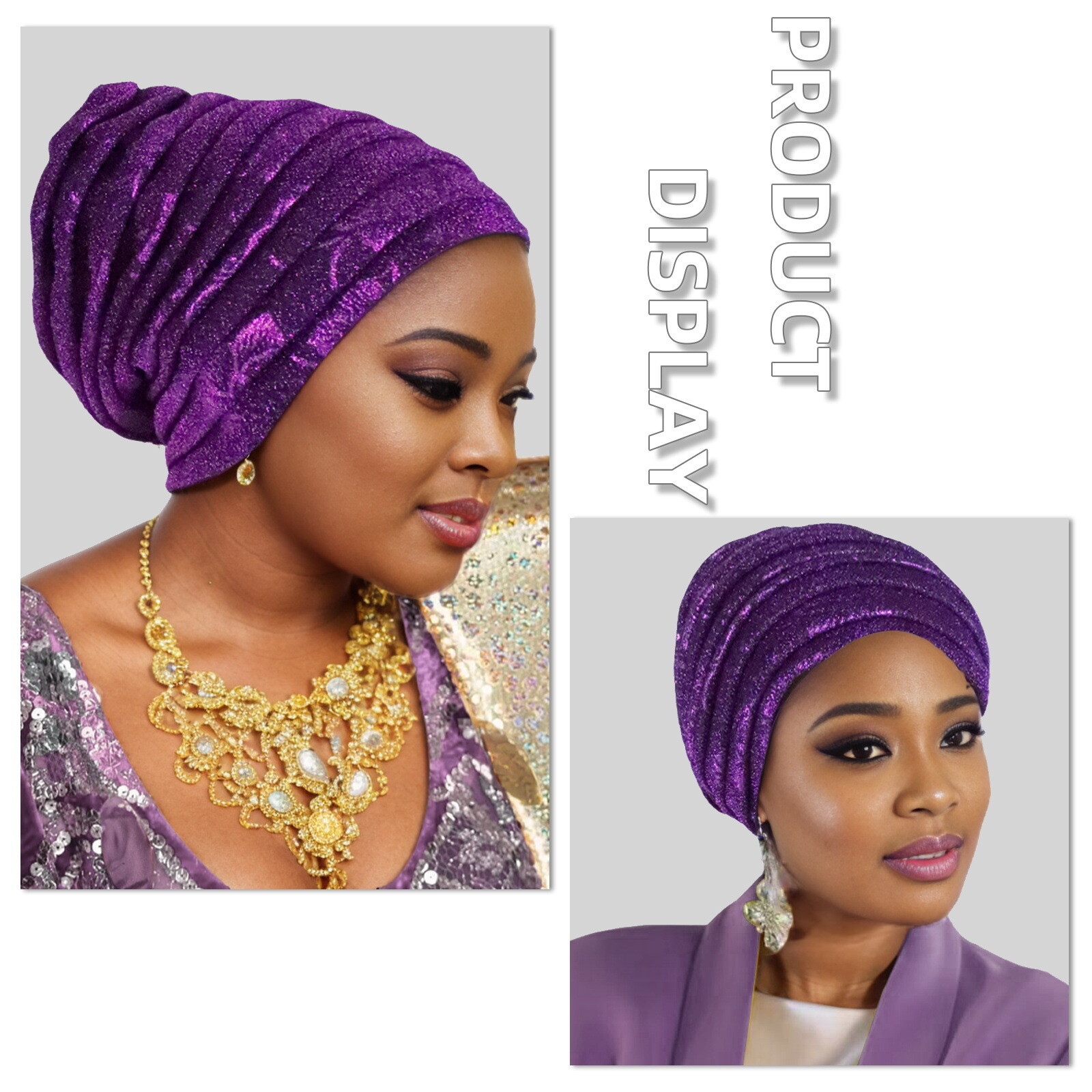 Nigerian African Women Muslim Head Cover Wrap Caps Islamic Bonnet Headwear Arab