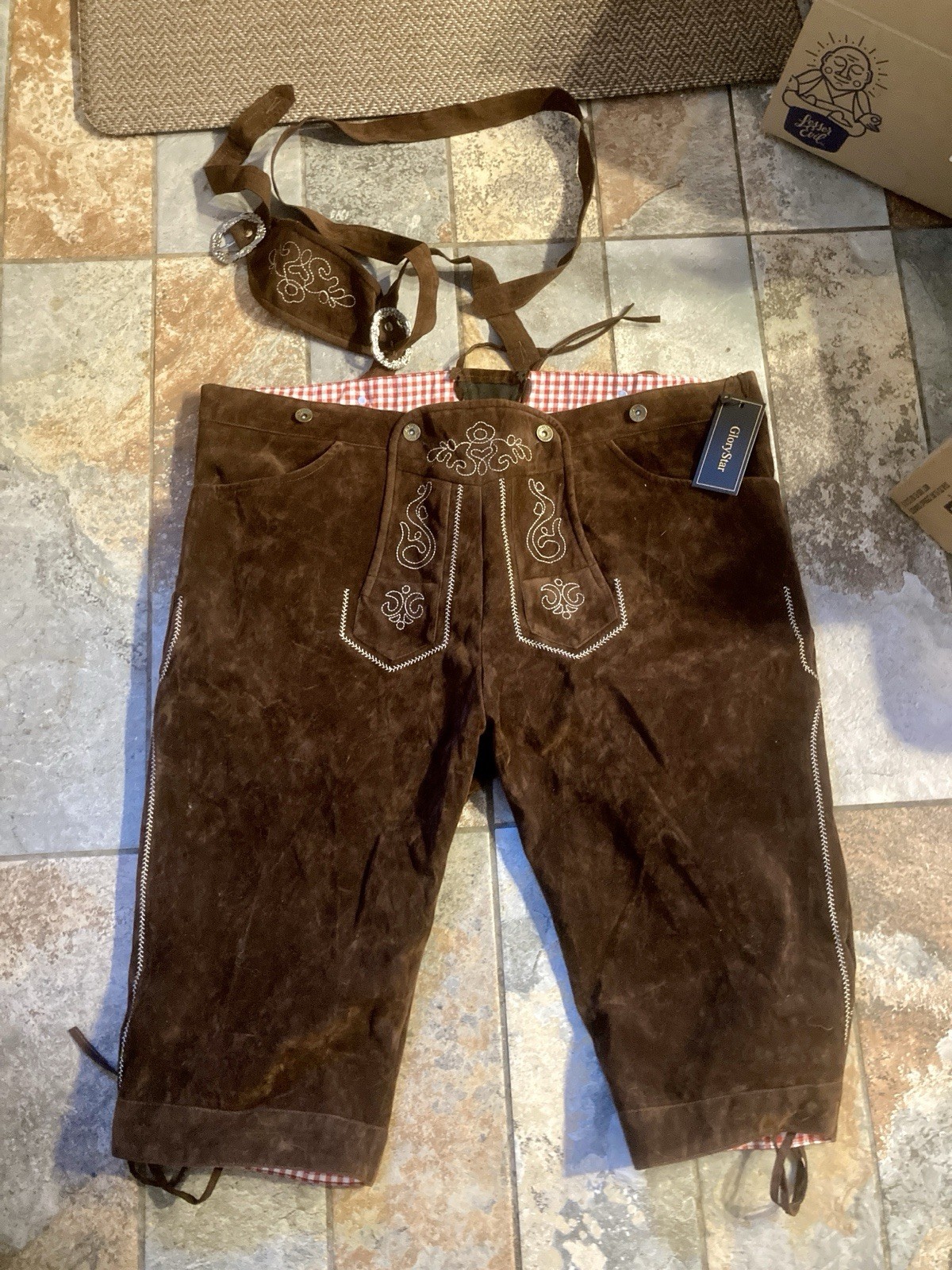 Glory Star Lederhosen Men’s Size 3XL Bavarian German Oktoberfest Costume – NEW