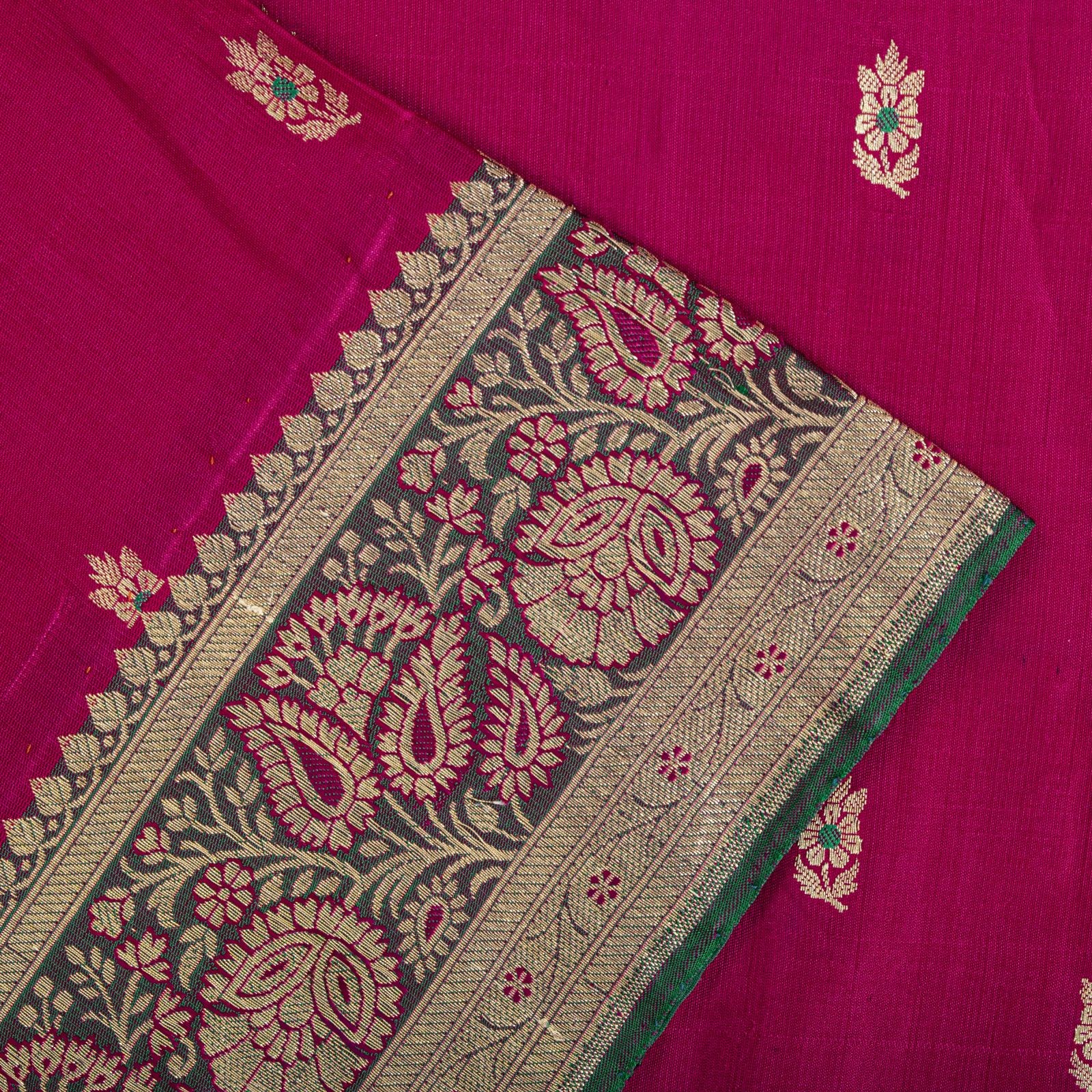 Sanskriti Vintage Pink Pure Satin Saree Banarasi Brocade Meenakari 5 Yard Sari