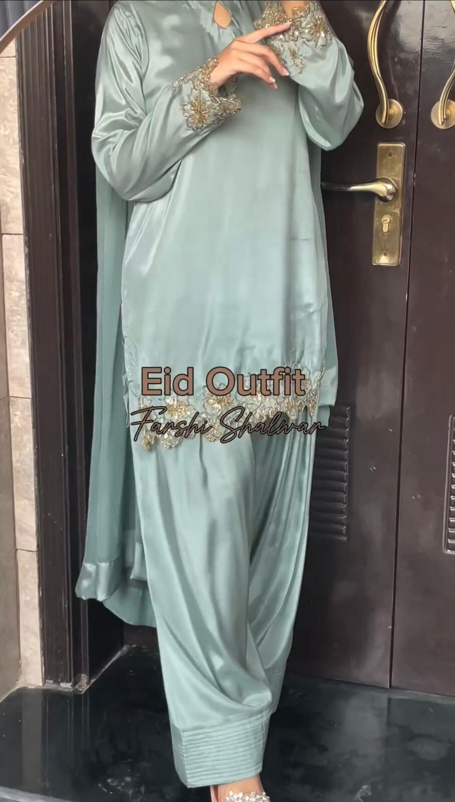 Pakistani Latest Designer Farshi Shalwar suit eid outfit