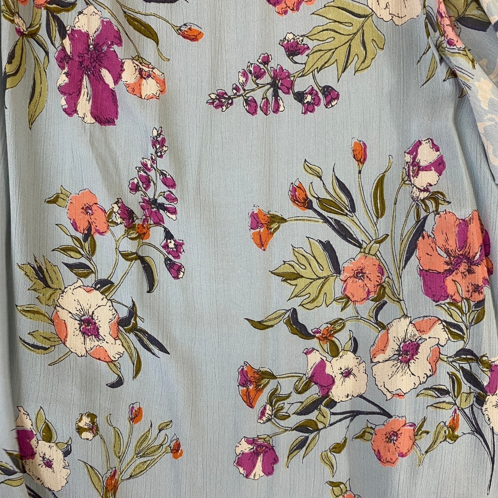 Angie Boho Cottagecore Floral Kimono Long Cardigan Women S Blue Shabby Chic NWT