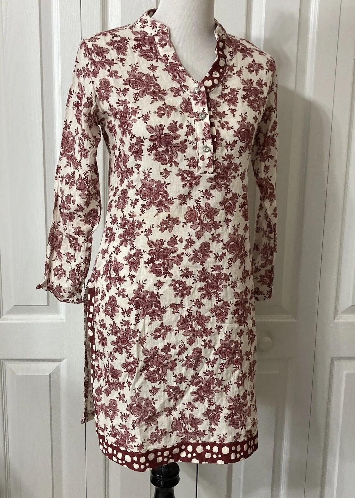 Women’s Hip H Hop Indian Traditional Cotton Tunic Top Ethnic Wear Sz S Sparkles