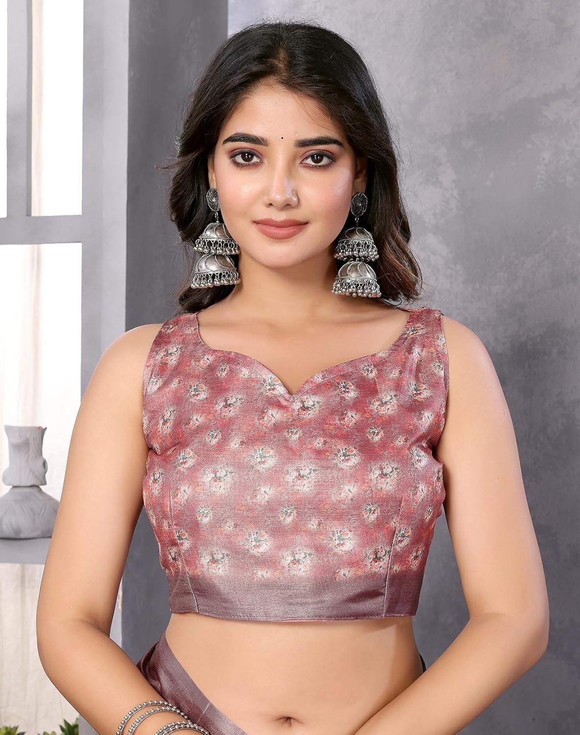 Women’s Plain Digital Print Art Silk Cotton Saree