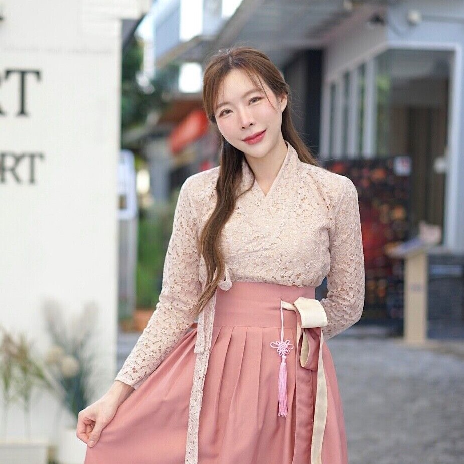 Modern Hanbok Lace Shirt 저고리 (Only Shirt) Korean Traditional Boraunnii 생활한복