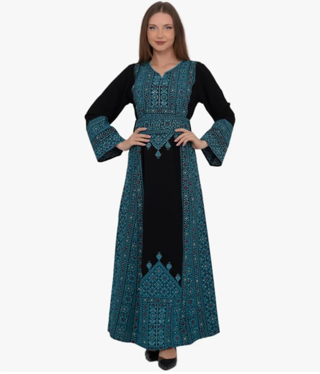 Tarif Thobe – Women’s Embroidered Dress, Perfect for Eid, Abaya, Ramadan