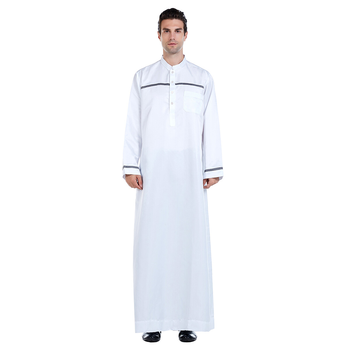 Saudi Men Robe Dishdasha Thobe Jubba Thoub Abaya Muslim Kaftan Islamic Ramadan
