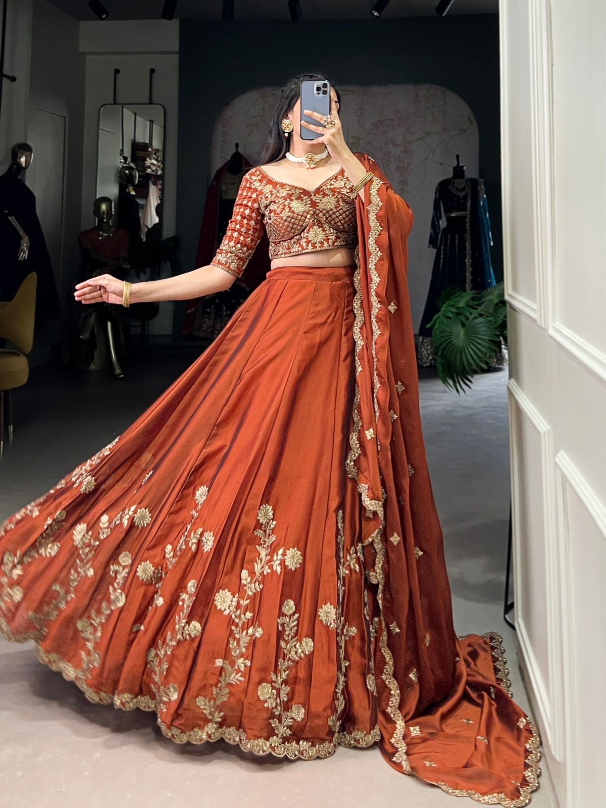 BOLLYWOOD INDIAN DESIGNER LEHENGA CHOLI ETHNIC WEDDING PAKISTANI LEHNGA CHOLI