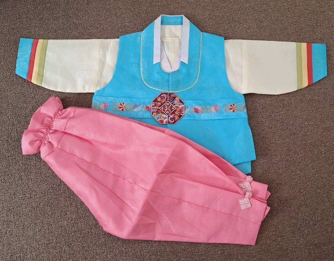 Korean Boys Toddler 1 – 2 Traditional Clothes Set Hanbok Pants New Year 한국 남아 한복