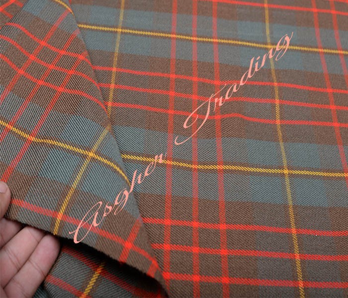 Scottish Highlander Cameron Hunting Weathered Tartan 8 Yard Kilt & Custom Size
