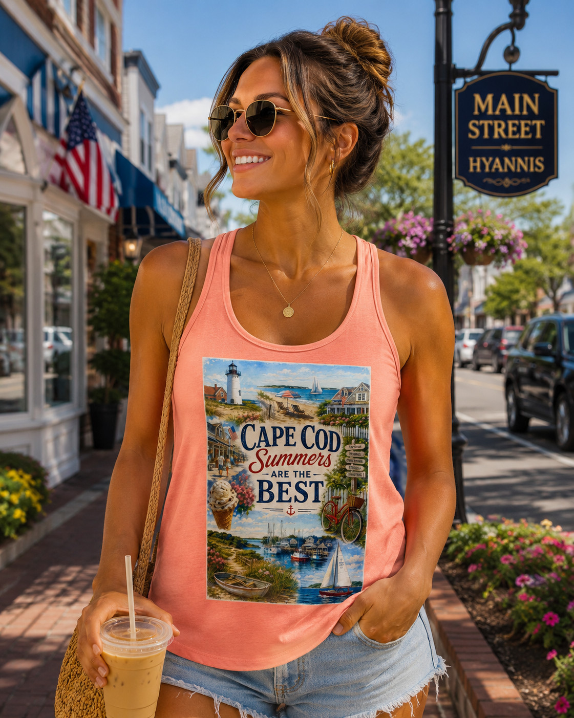 Cape Cod Summers Are The Best Women Racerback Tank Top Beach Lighthouse Sailing