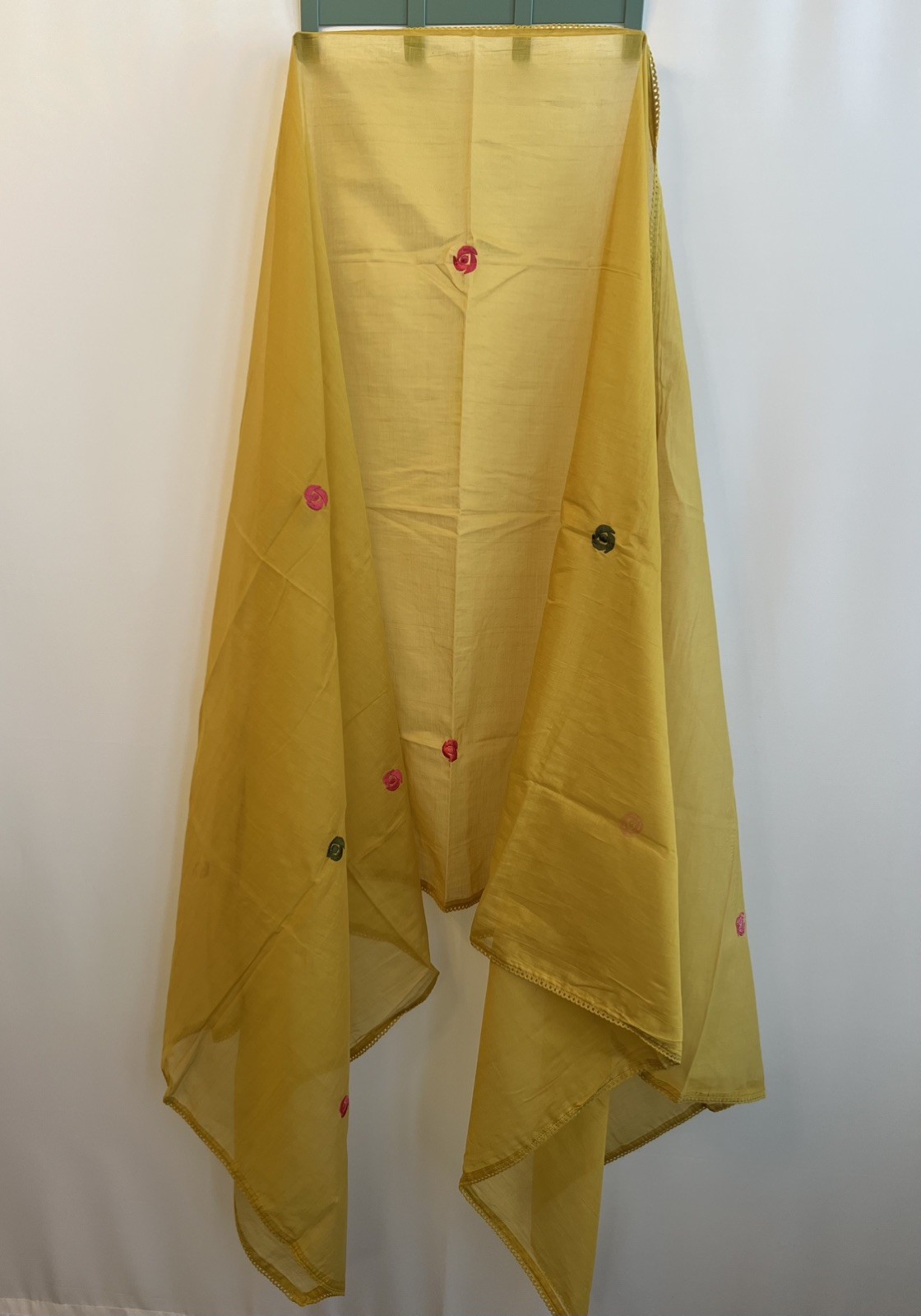 Beautiful Indian Ethnic Mul-Cotton Anarkali Kurta, Pant & Dupatta 3 Piece Set