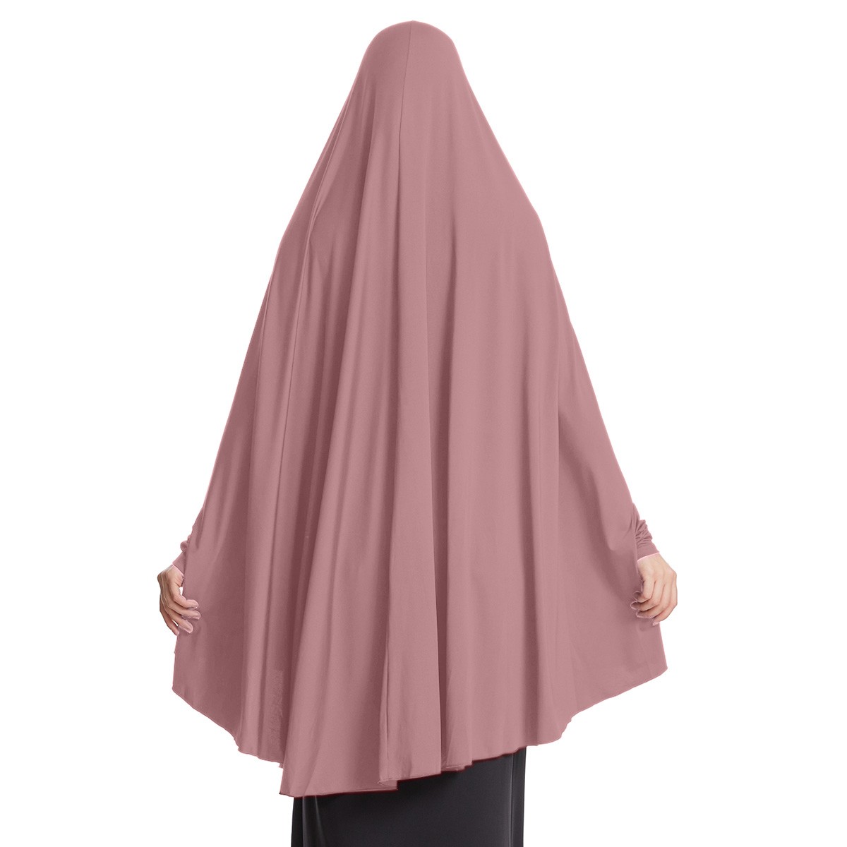Prayer Khimar Solid Color Turban Muslim Women Hijab Headscarf Large Niqab Burka