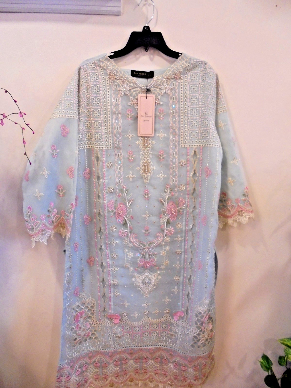 Pakistani Bin Saeed Shalwar Kameez 3 piece suit Large (not Maria B, Khaadi, Asim