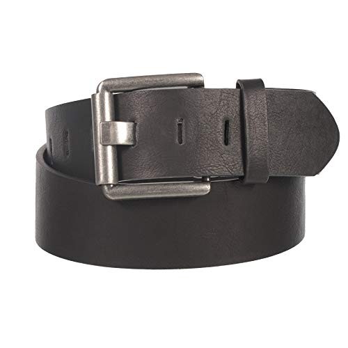 Men’s 30 (Fits 28″ – 30″) 2″ Belt Strap Matt Black Slit Hole- Gun Metal Buckle