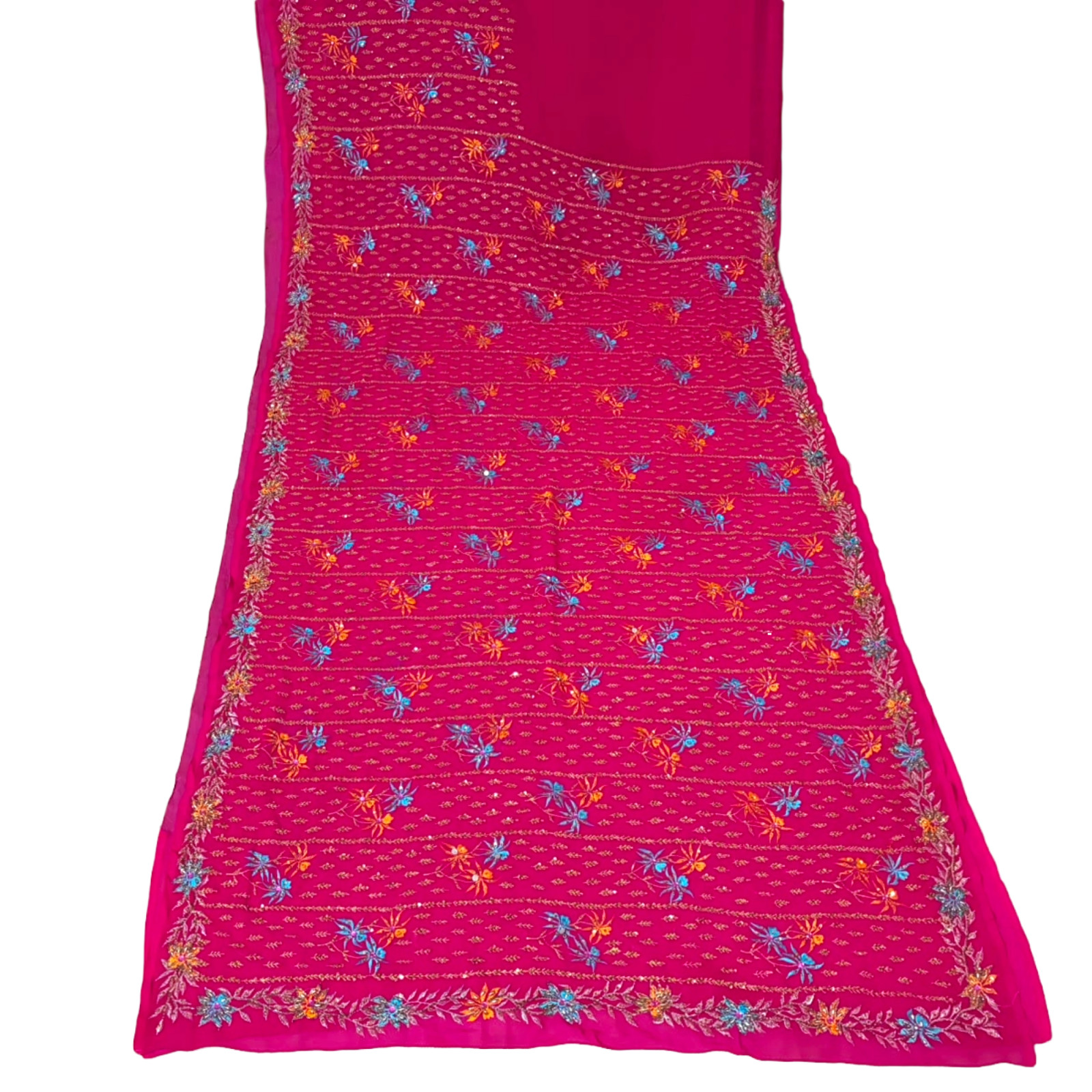 Pink Fabric Saree Dress Women Wrap Embroidered Sari Vintage Sari Material India