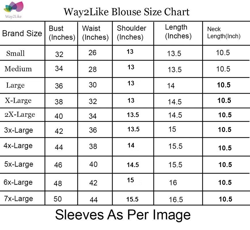 Way2Like Women Button Down Blouse Saree Non-Padded Choli Stitched Top