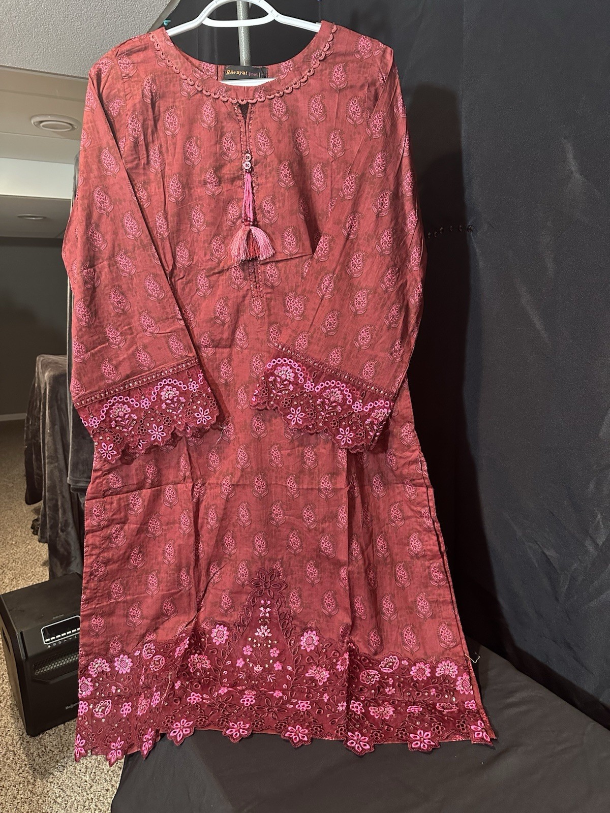 Riwayat Brand Embroidered Lawn/Cotton Shirt / Kurti – 1 Pc-Medium & Large -$22