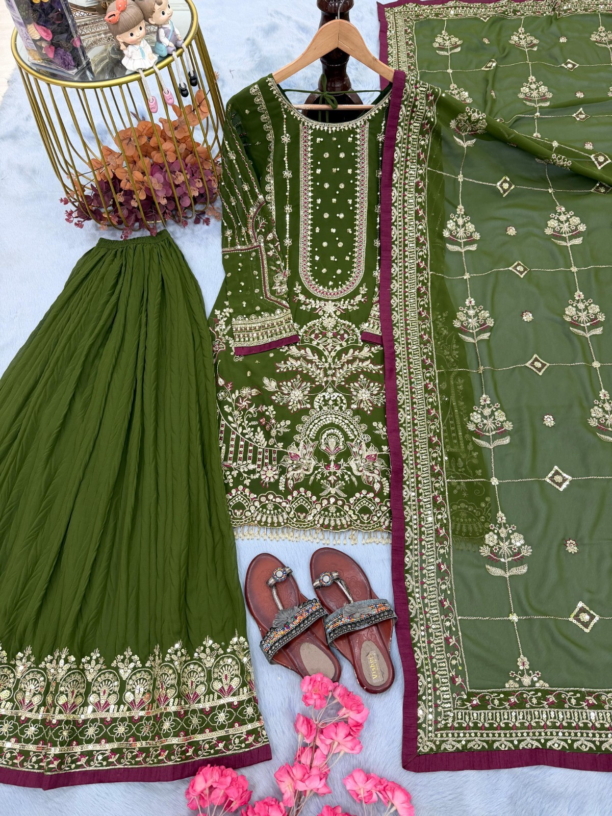 Mahendi Pakistani Salwar Kameez ReadyMade Dress Suits Wedding Party Bollywood
