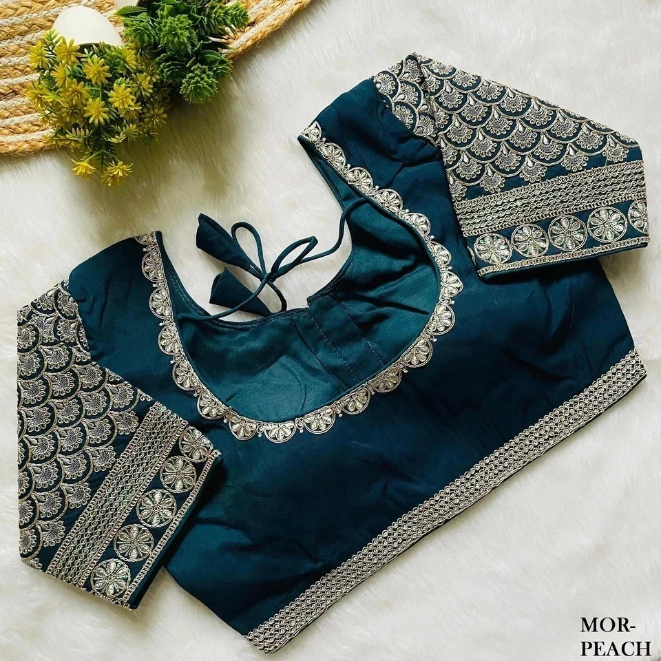 Saree Blouse Readymade Designer Sari Choli Indian Party Wear Bollywood Dress