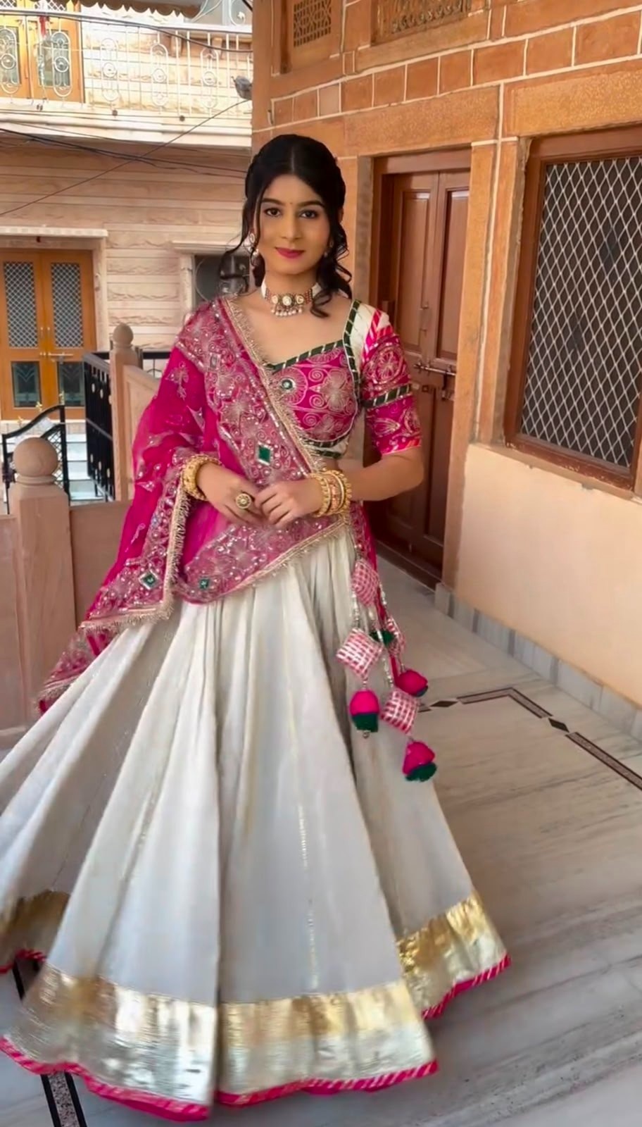 Women’s Roman Silk Lehenga Choli 6 Meter Flair Heavy Embroidery Outfit