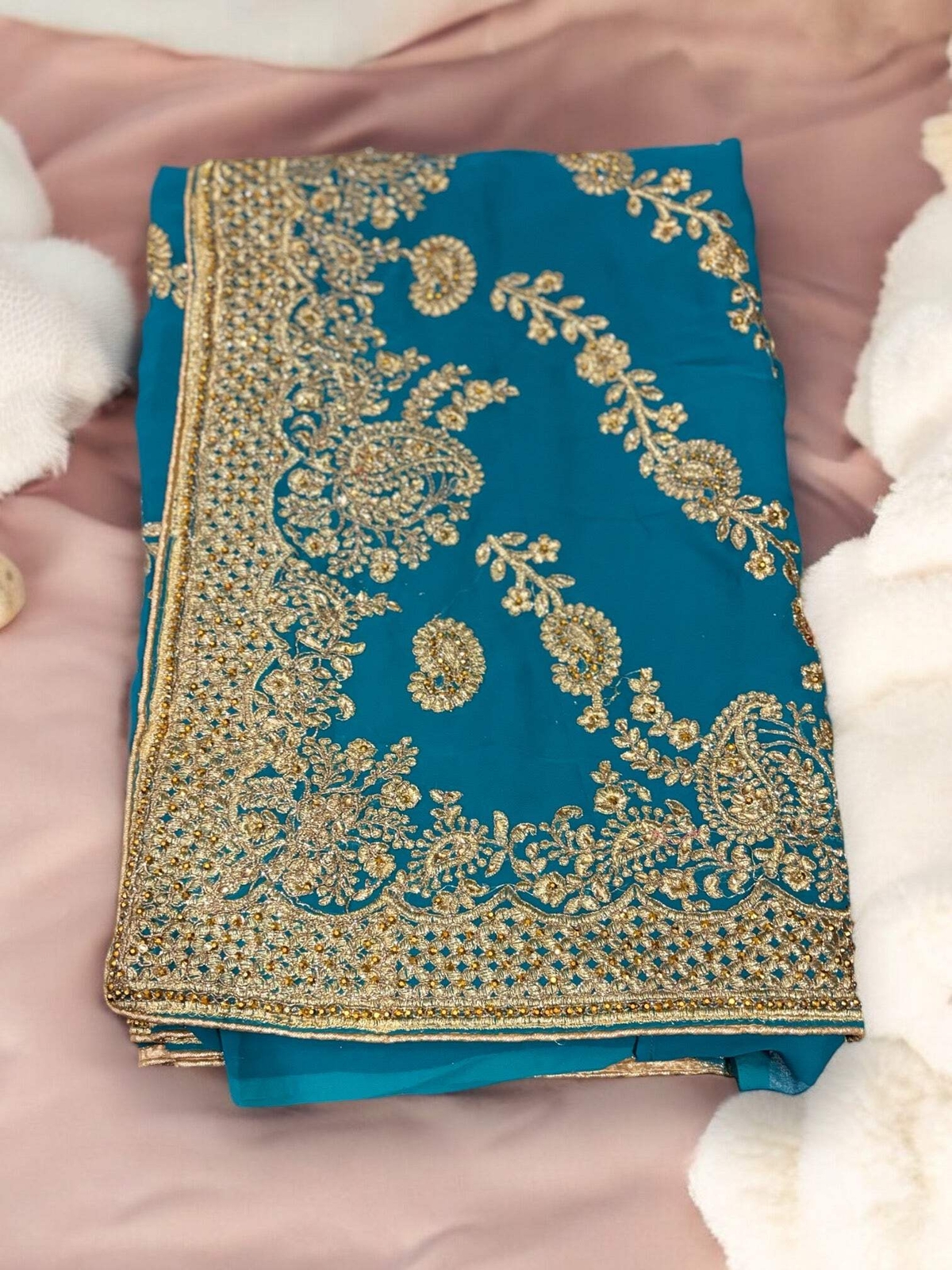 Traditional Designer Saree with Ready Blouse – 015