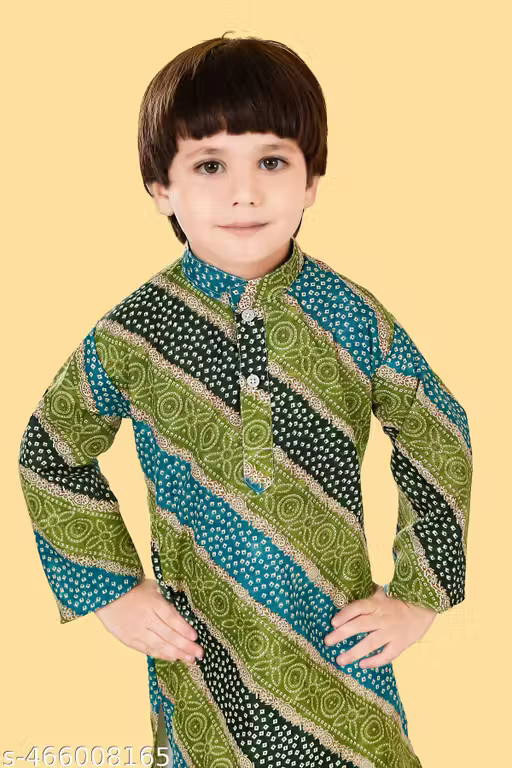 BOYS PRINTED KURTA AND PAJAMA FOR DIWALI FESTIVAL AND ANY FESTIVAL