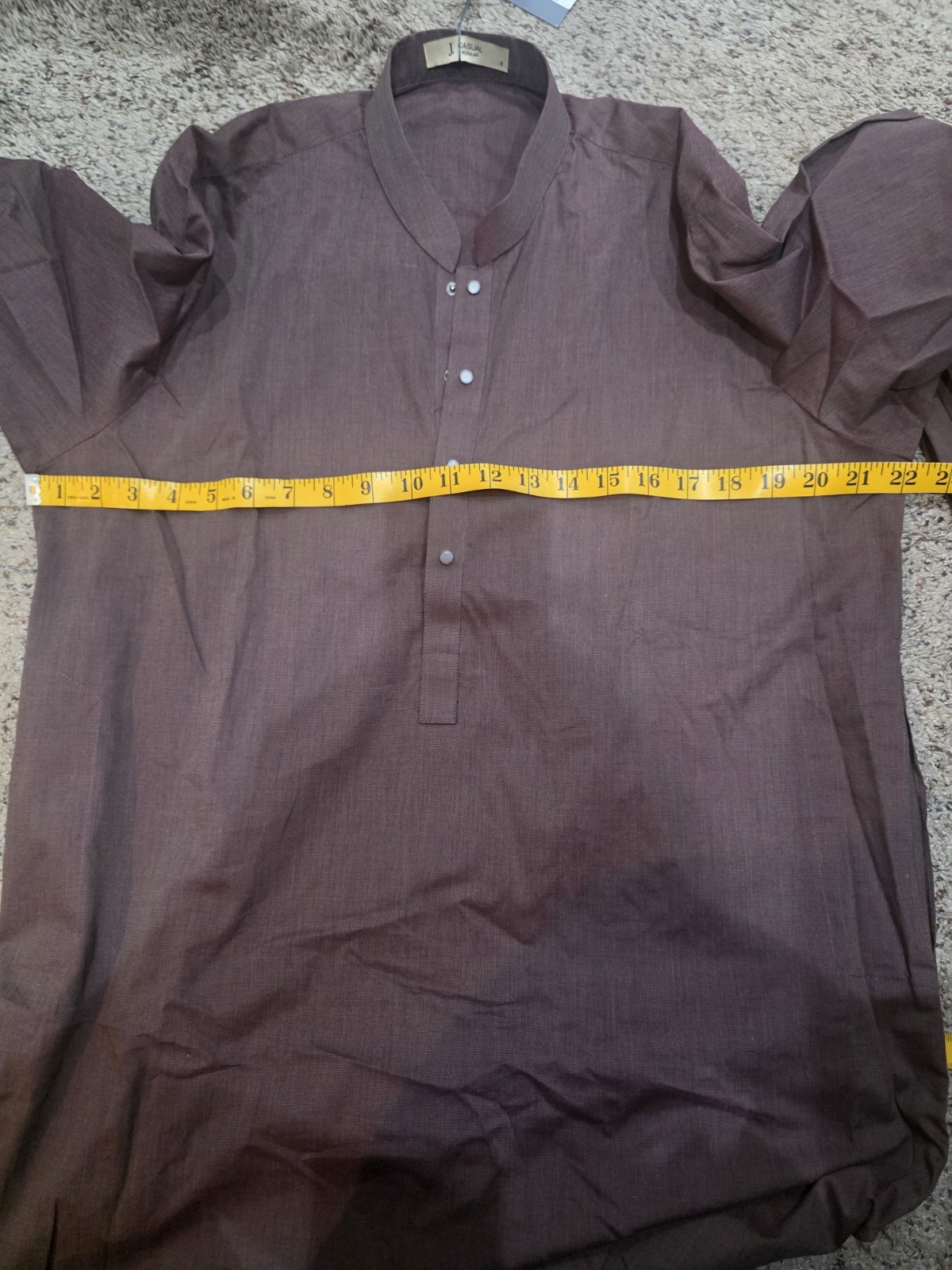 J. Junaid Jamshed Men’s Kameez Shalwar Suit Brown Size S Small Casual