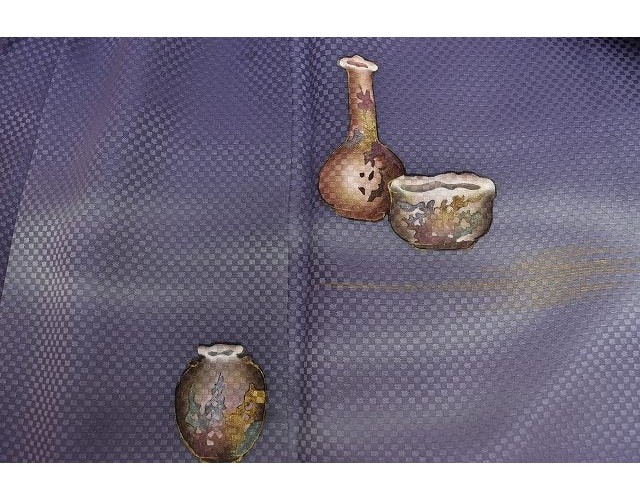 Vintage Japanese Kimono | Houmongi | Purple Silk | Vessel | rr1576b