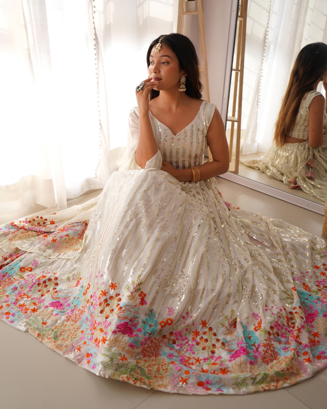 Bollywood Style Georgette Sequence Work Lehenga Choli By Aadat Export