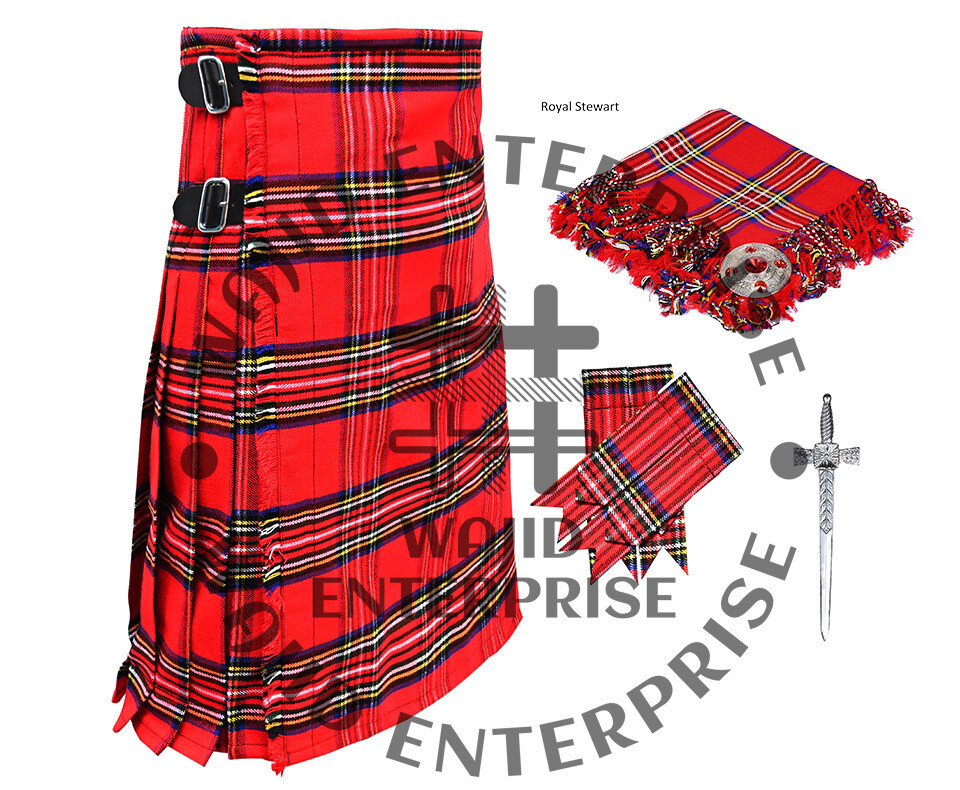 Tartan 8 yard Traditional Handmade Scottish kilt Highland Kilts For Men’s Outfit