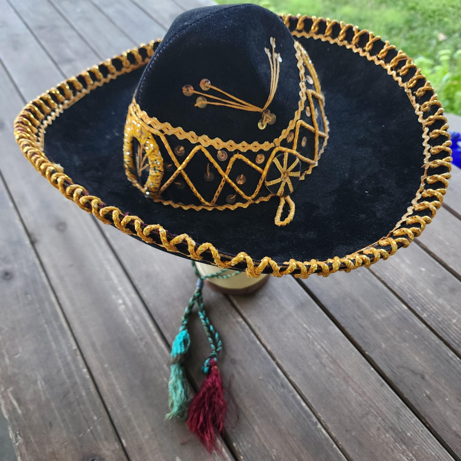 Vintage Jesus Linan Hat Cowboy Fitted Mens Medium Embroidered Charro Western 90s