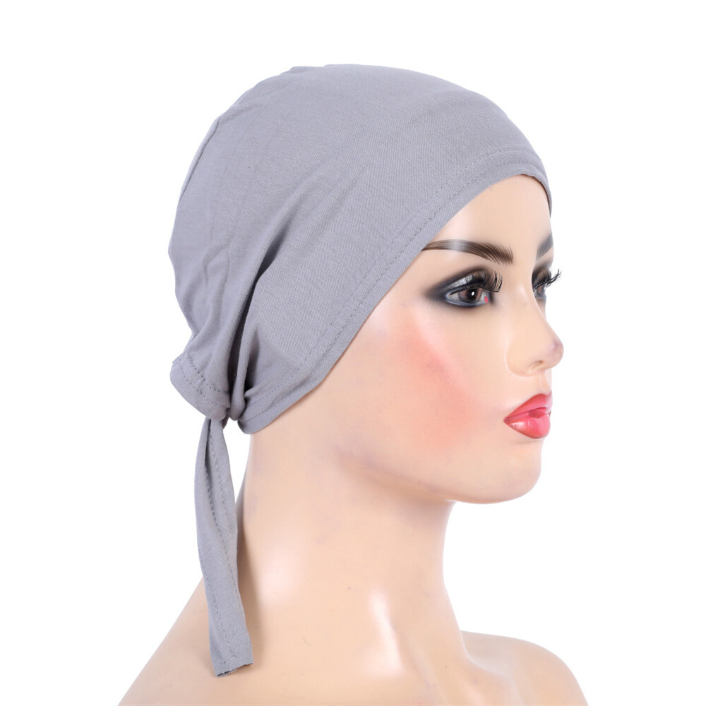 Plain Women Underscarf Hijab Muslim Bone Bonnet Inner Cap Tube Nijna Hat