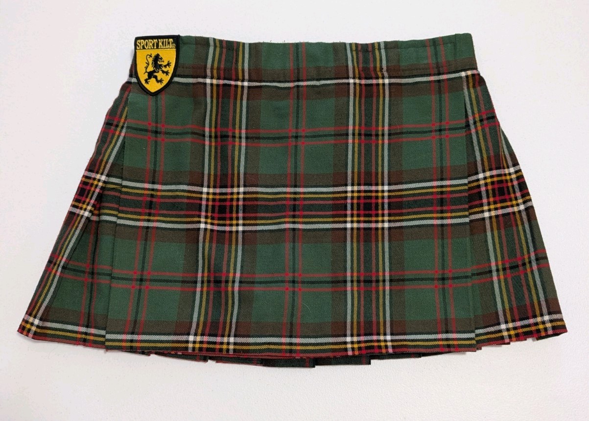Sport Kilt Plaid Scottish Adjustable Velcrow Wrap Highland Hiking Youth L 13.5″