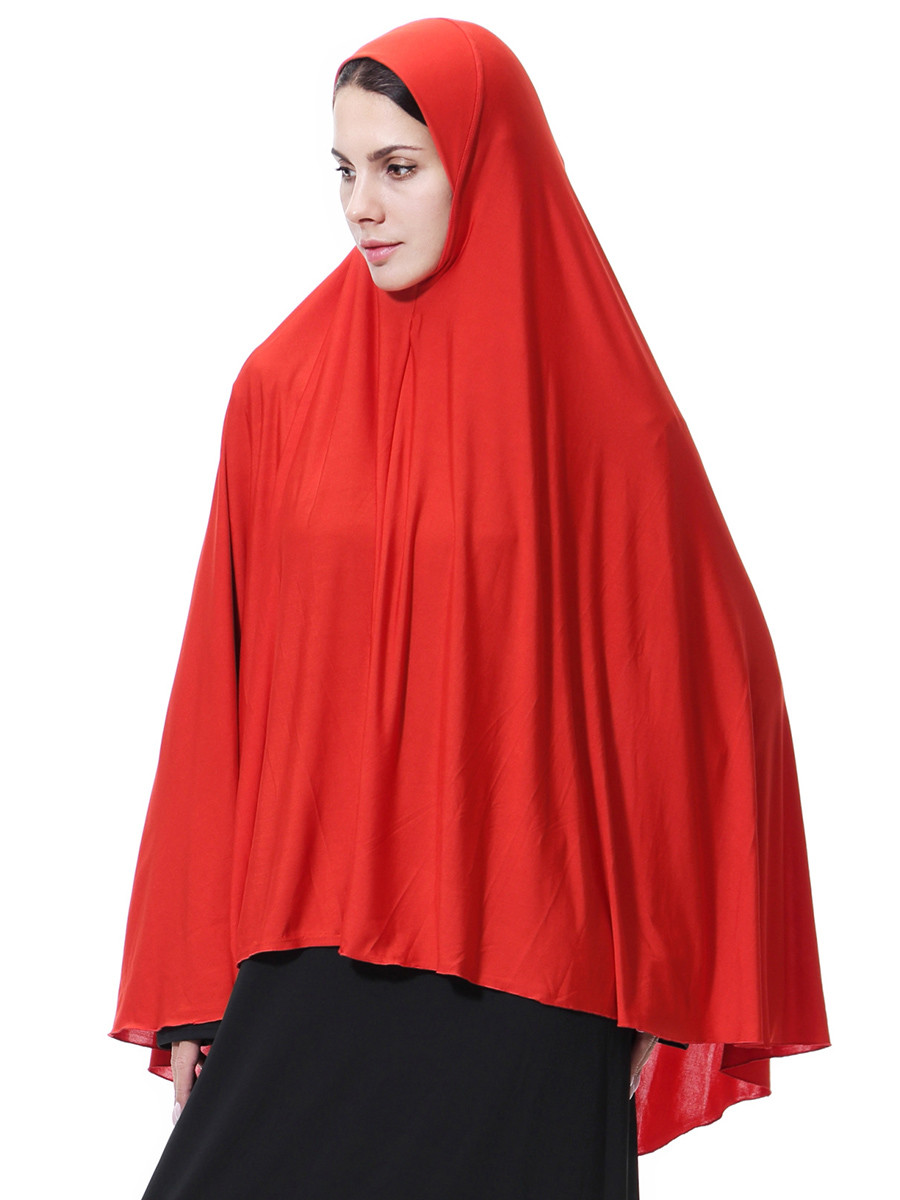 Muslim Women Robe Long Prayer Scarf Hijab Amira Large Overhead Headwear Cover