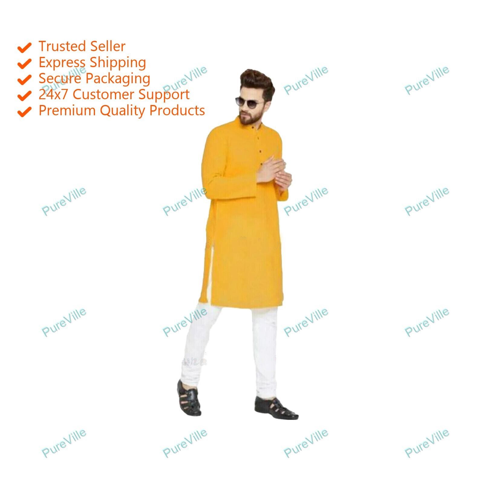 Designer Kurta Full Sleeve Fancy Kurta Cotton Shirt Mens Long Kurta