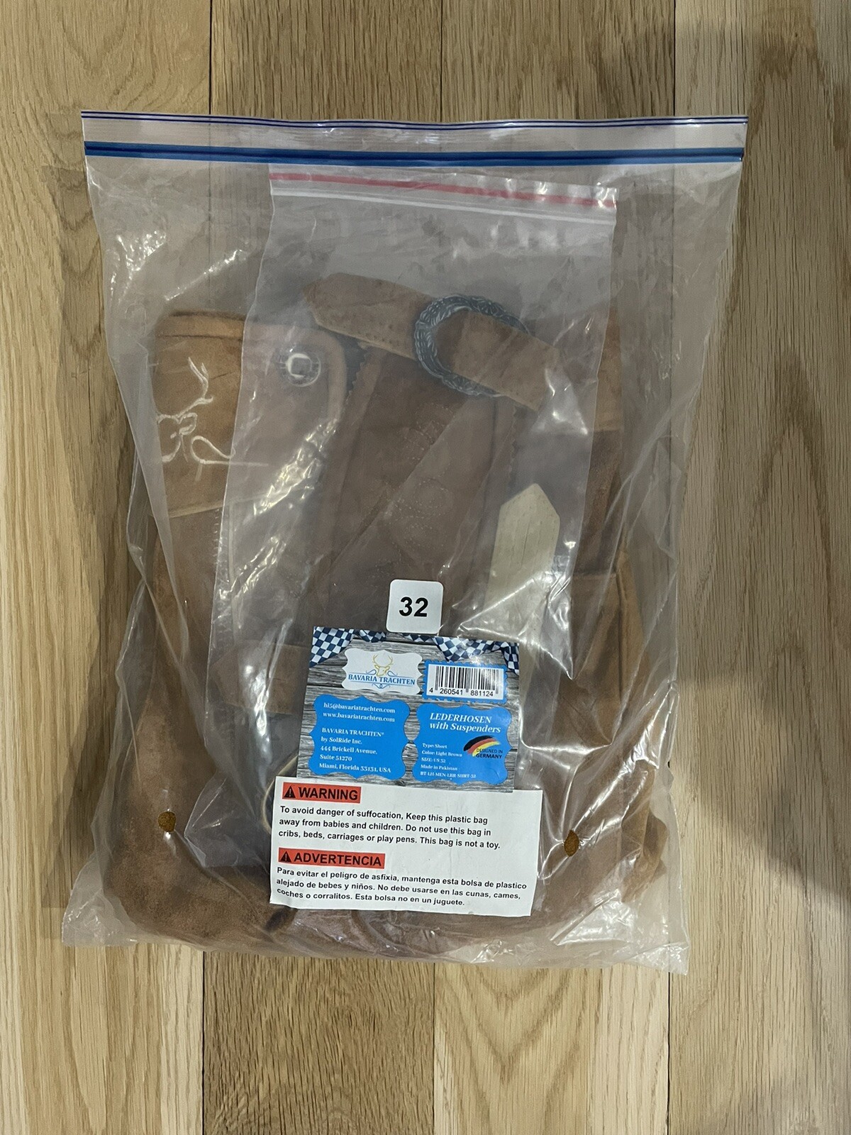 Bavaria Trachten Leather Lederhosen for Oktoberfest- 32 – Worn Once