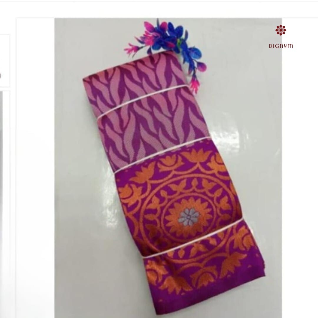 Lollipop Violet Fancy Soft Silk Kanchipuram Saree