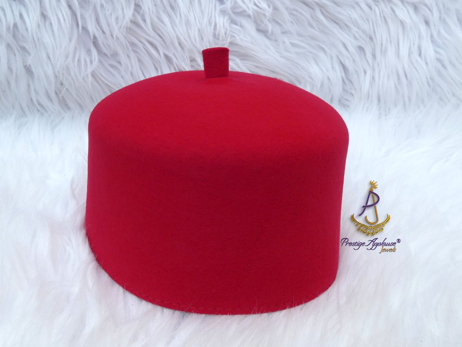 Black Red Chieftaincy Ozo African Traditional Cap | Igbo Hat Fez Style Wool Cap