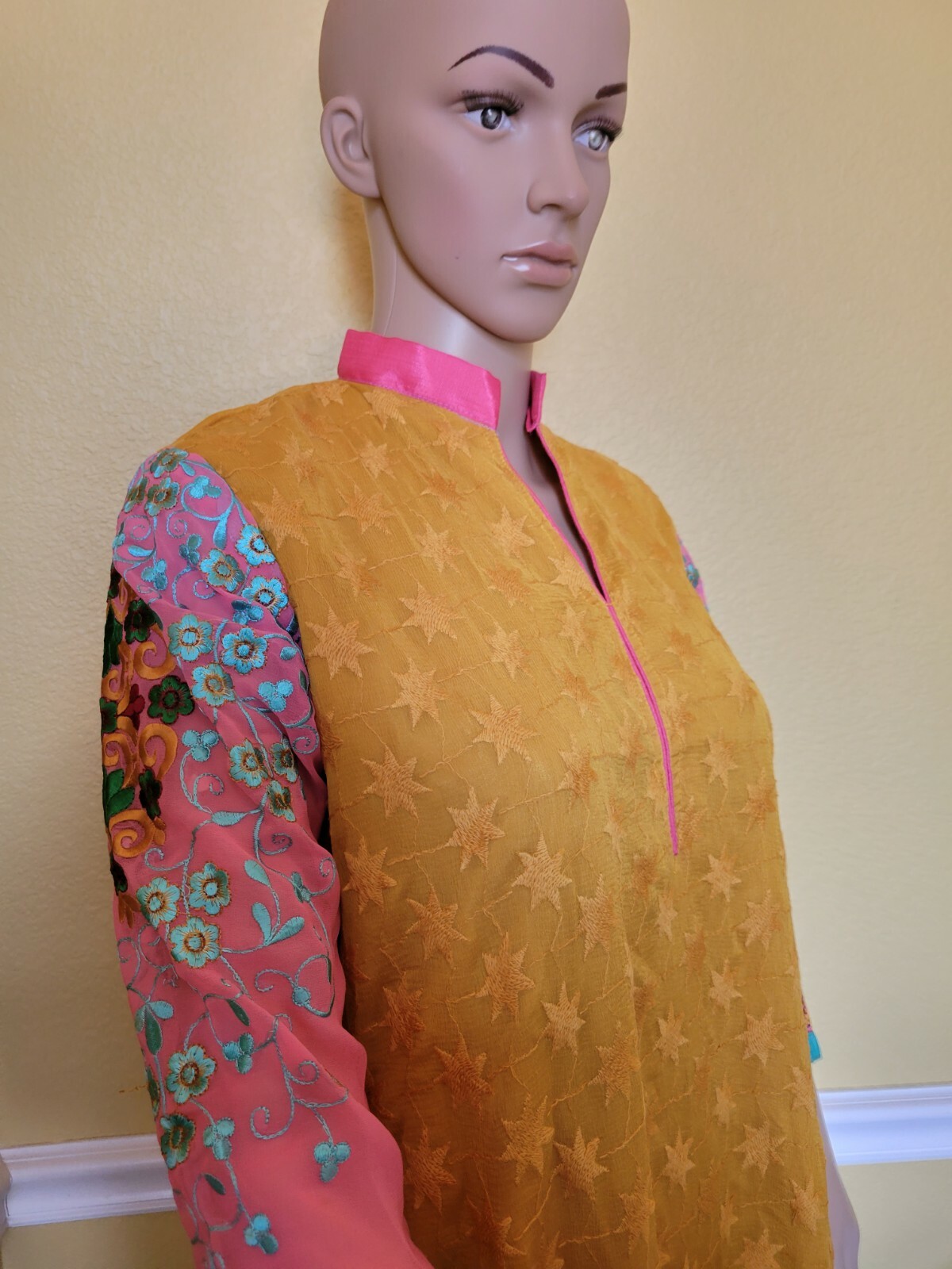 Designer georgette full Embroidery Work Churidar Salwar Kameez, bust 40 in