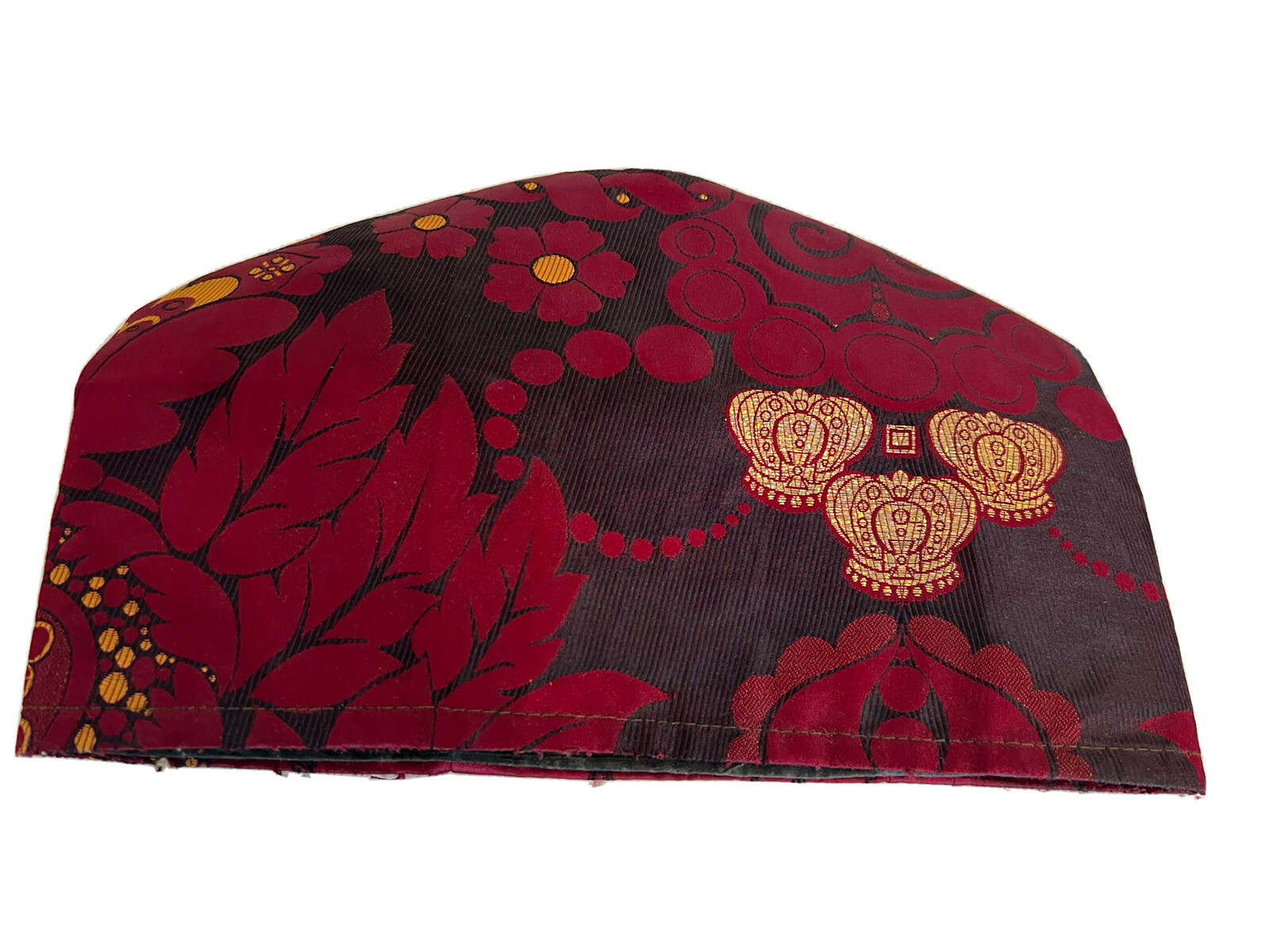 Men’s Red Handmade Afican Traditional Chieftaincy Hat. One Size.