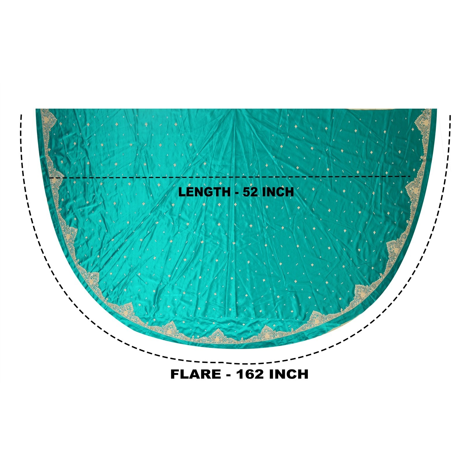 Sanskriti Vintage Blue Long Lehenga Satin Silk Hand Embroidered Zardozi Unstitch