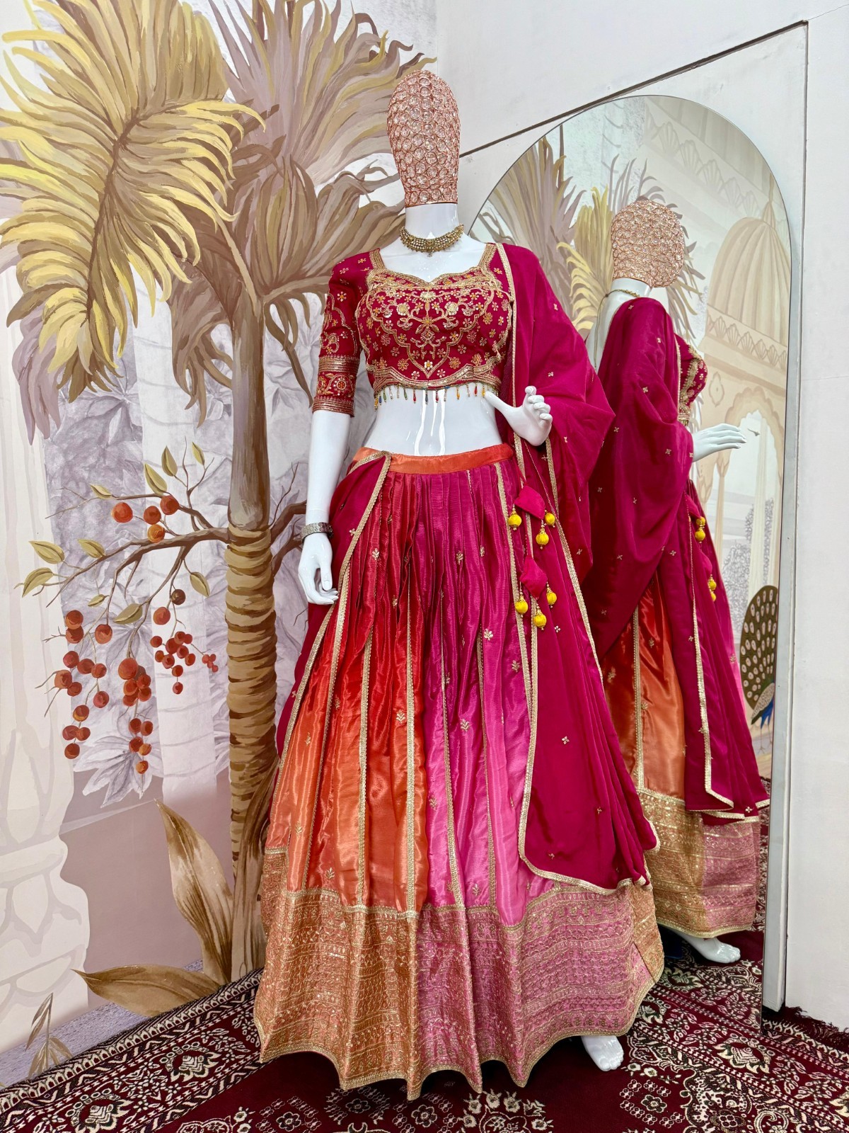 READY MADE LEHNGA CHOLI LEHENGA INDIAN WOMEN WEDDING BRIDAL PARTY WEAR PAKISTANI