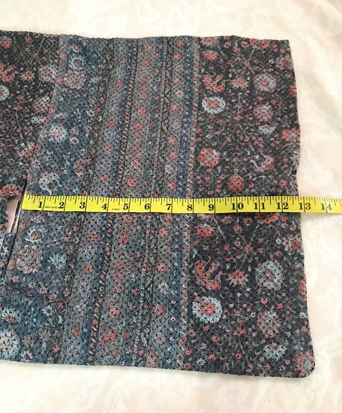 Vintage Japanese Haori Kimono Jacket Floral Noragi Boho Hippie Cardigan Robe