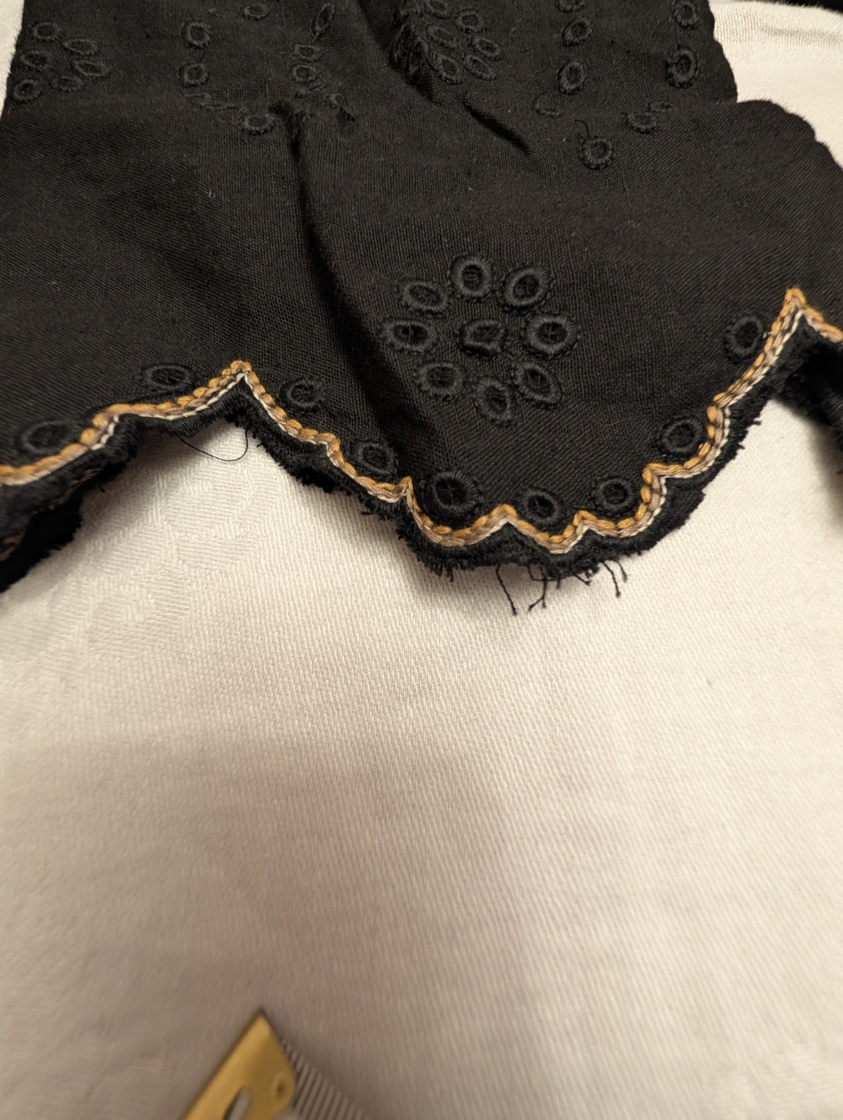 Embroidered Black Kurti with Gold Embellishments for Women