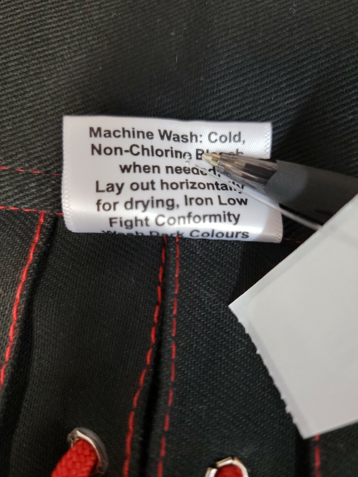 Kilts for Men/Womens Utility Wrap Kilt, Cotton Hybrid Black/red Sz 36 NEW #C5