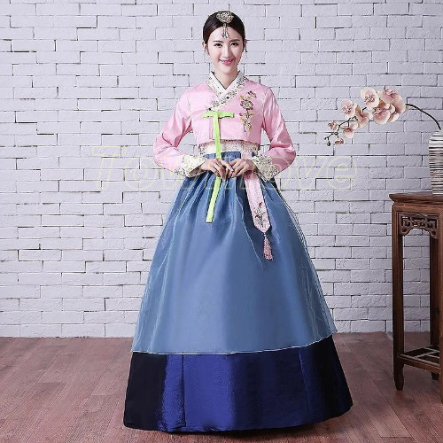 New Traditional Korean Hanbok Dress Korean Folk Stage Dance Costume Hanbok Dress