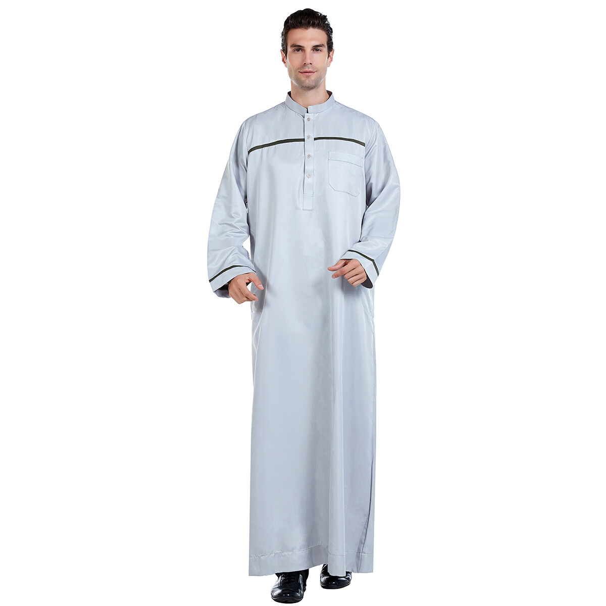 Saudi Men Robe Dishdasha Thobe Jubba Thoub Abaya Muslim Kaftan Islamic Ramadan